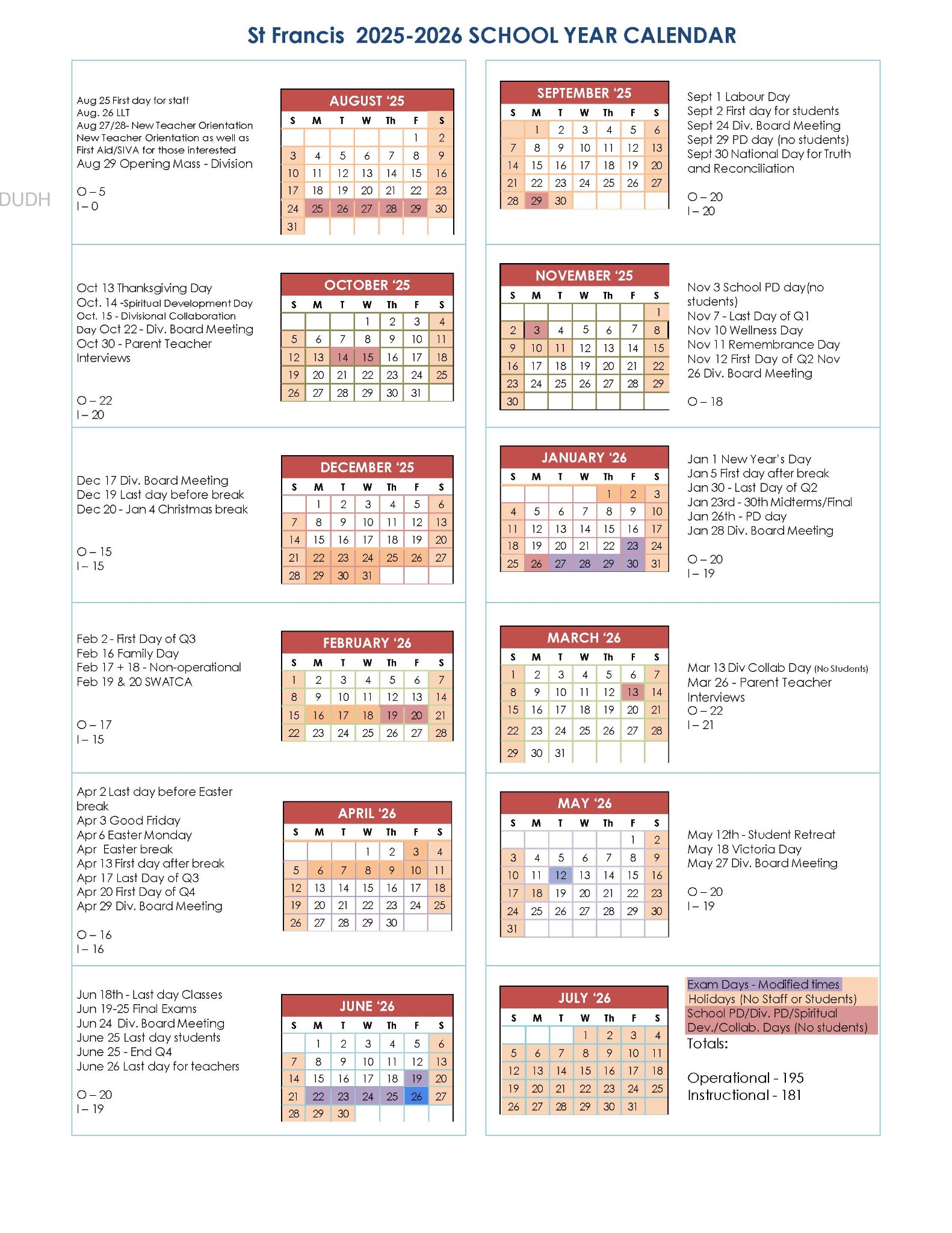 SF Calendar 25 26 1 