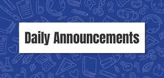 Announcements